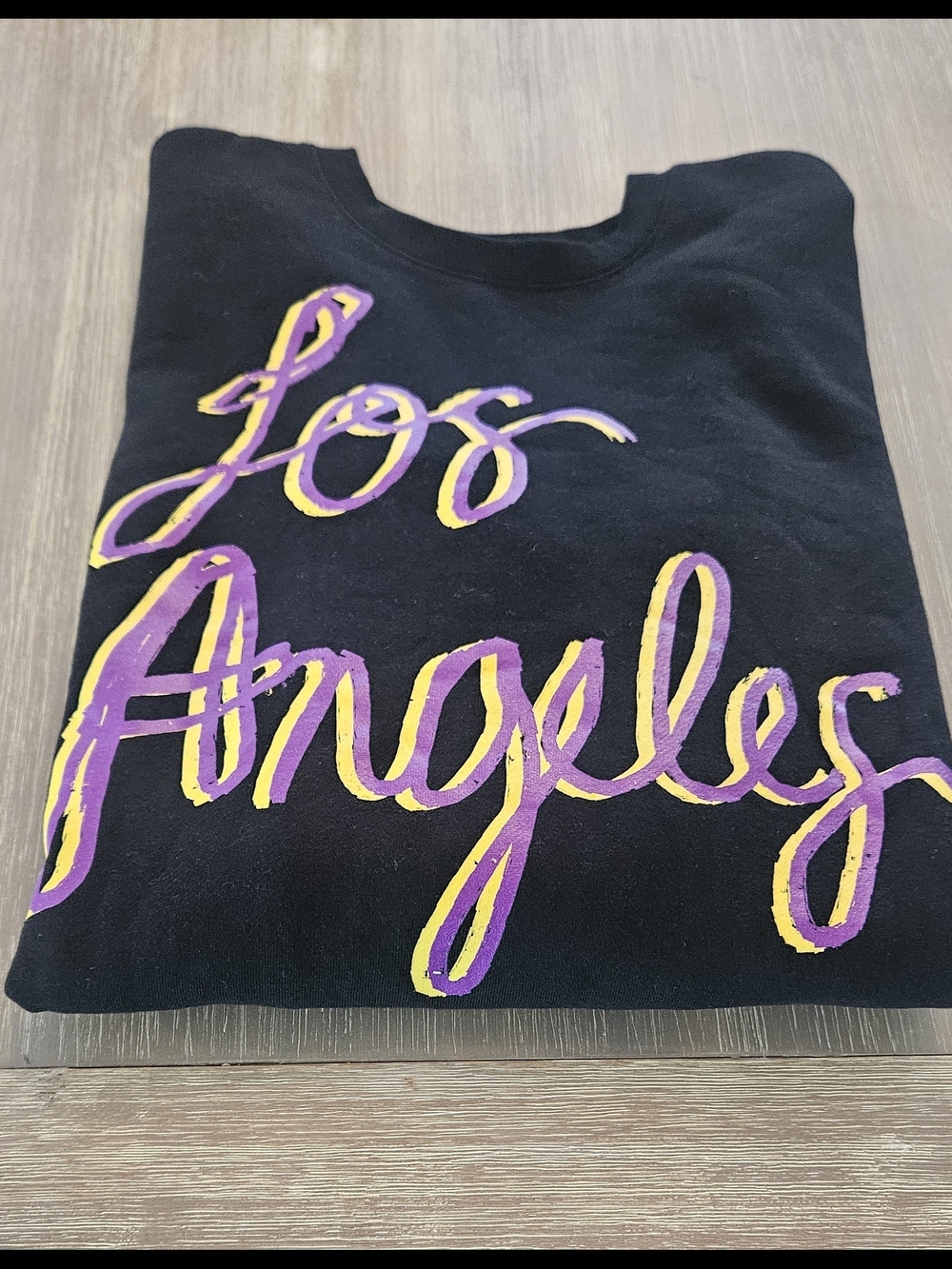 WNBA Los Angeles Sweatshirt  with Purple and Yellow 'Los Angeles' Script